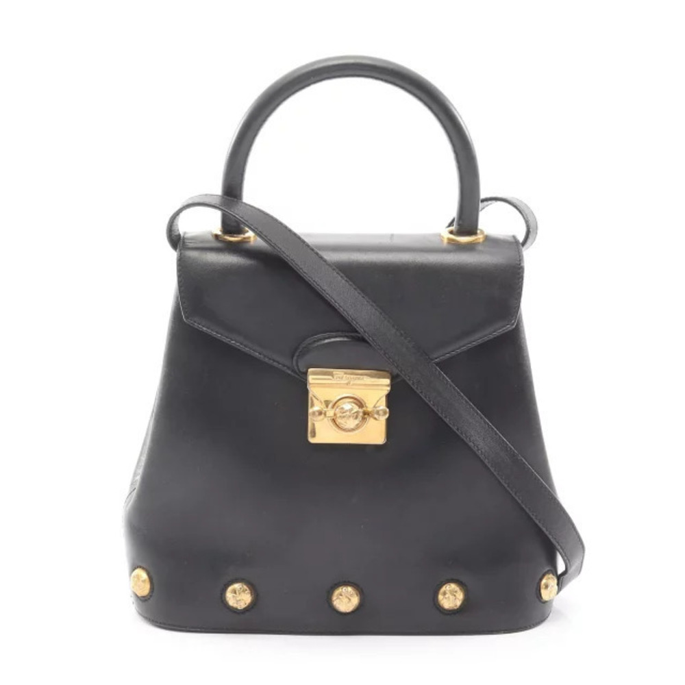 Salvatore Ferragamo Handbag Leather Black